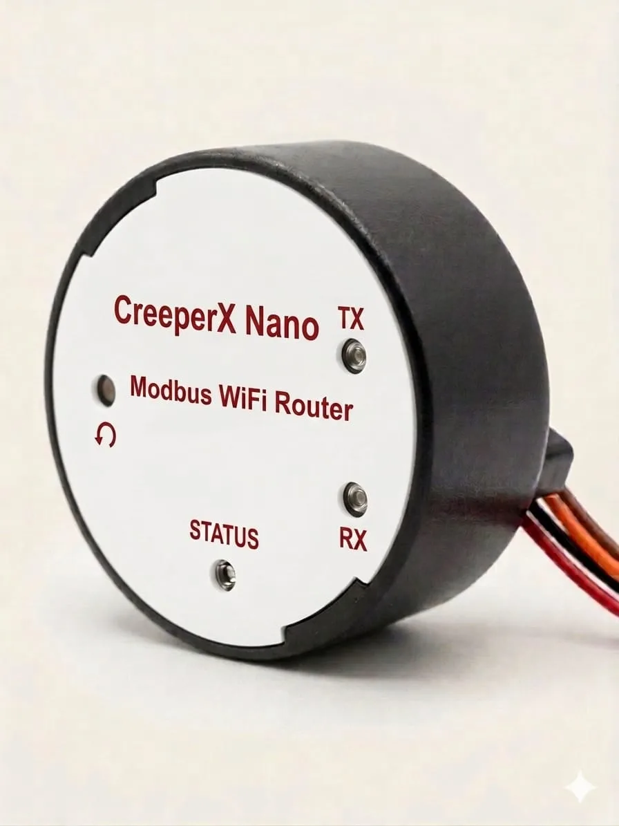 CreeperX Nano — Thumb-sized wireless Modbus RTU to Modbus IP router.